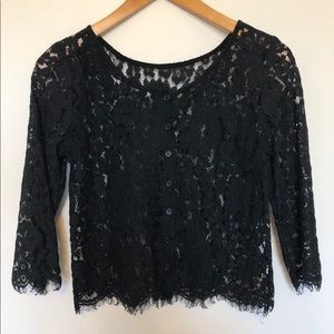 black lace dress topper